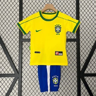 Maglia Brasile Home Retro Bambino 1998 Maglia Brasile Home Retro Bambino 1998