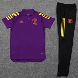 Polo Manchester United Set Completo 2021/22 Porpora Nero