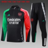 Bambino Felpa Allenamento Arsenal 2024/25 Nero Rosso