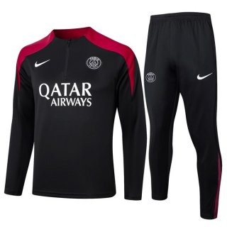 Felpa Allenamento PSG 24/25 Nero Rosso Felpa Allenamento PSG 24/25 Nero Rosso