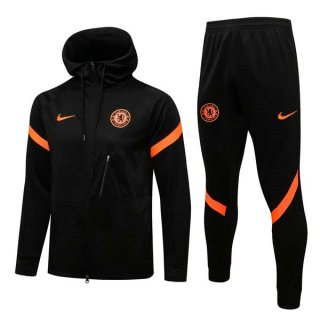Giacca Cappuccio Chelsea 2022 Nero Arancione Giacca Cappuccio Chelsea 2022 Nero Arancione