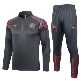 Felpa Manchester City 2024 Grigio Rosso 2 Felpa Manchester City 2024 Grigio Rosso 2