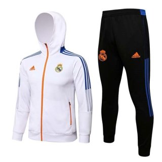 Giacca Cappuccio Real Madrid 2022 Bianco Giacca Cappuccio Real Madrid 2022 Bianco