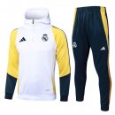 Felpa Cappuccio Real Madrid 2024/25 Bianco Giallo 2