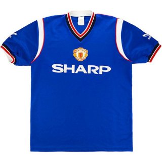 Thailandia Maglia Manchester United Terza Retro 1984 1986 Blu Thailandia Maglia Manchester United Terza Retro 1984 1986 Blu