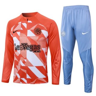 Felpa Allenamento Inter Milan 24/25 Arancione Bianco 3 Felpa Allenamento Inter Milan 24/25 Arancione Bianco 3
