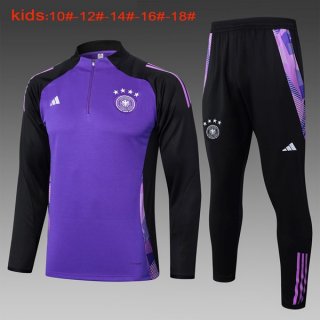Bambino Felpa Allenamento Germania 24/25 Porpora Nero 3 Bambino Felpa Allenamento Germania 24/25 Porpora Nero 3