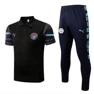 Polo Manchester City Set Completo 2022/23 Nero Polo Manchester City Set Completo 2022/23 Nero
