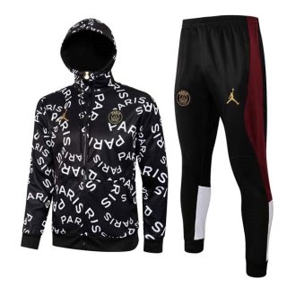 Giacca Cappuccio Paris Saint Germain 2022 Bianco Nero Giacca Cappuccio Paris Saint Germain 2022 Bianco Nero