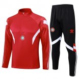 Felpa Allenamento Bayern Monaco 2024/25 Rosso Bianco