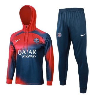 Felpa Cappuccio PSG 2024 Blu Rosso 2 Felpa Cappuccio PSG 2024 Blu Rosso 2