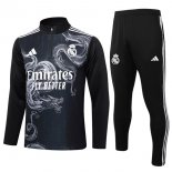 Felpa Allenamento Real Madrid 2024/25 Nero Grigio