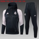 Bambino Felpa Cappuccio Real Madrid 2025/26 Nero Rosa