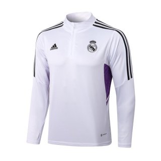 Felpa Allenamento Real Madrid Top 2023 Bianco Felpa Allenamento Real Madrid Top 2023 Bianco