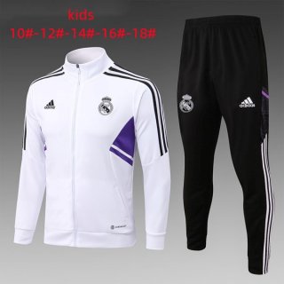 Bambino Giacca Real Madrid 2023 Bianco Nero Bambino Giacca Real Madrid 2023 Bianco Nero