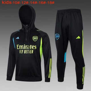 Bambino Felpa Cappuccio Arsenal 2024 Nero 2 Bambino Felpa Cappuccio Arsenal 2024 Nero 2