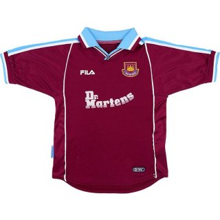 Thailandia Maglia West Ham United FILA Home Retro 1999 2000 Rosso Thailandia Maglia West Ham United FILA Home Retro 1999 2000 Rosso