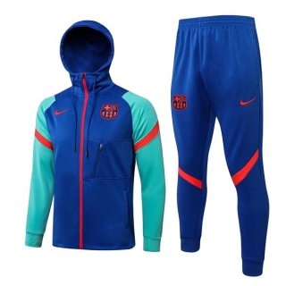 Giacca Cappuccio Barcellona 2022 Blu Verde Giacca Cappuccio Barcellona 2022 Blu Verde