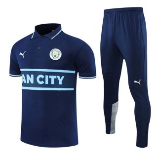 Polo Manchester City Set Completo 2022/23 Blu Navy Polo Manchester City Set Completo 2022/23 Blu Navy