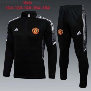 Bambino Felpa Allenamento Manchester United 2022 Nero Bambino Felpa Allenamento Manchester United 2022 Nero