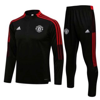 Felpa Allenamento Manchester United 2022 Nero Rosso Felpa Allenamento Manchester United 2022 Nero Rosso