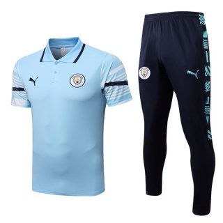 Polo Manchester City Set Completo 2022/23 Blu Polo Manchester City Set Completo 2022/23 Blu