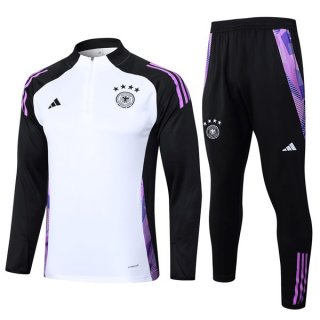 Felpa Allenamento Germania 24/25 Bianco Nero 3 Felpa Allenamento Germania 24/25 Bianco Nero 3
