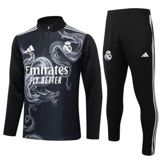 Felpa Allenamento Real Madrid 2024/25 Nero Grigio