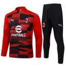 Felpa Allenamento AC Milan 2024/25 Rosso