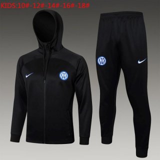 Bambino Felpa Cappuccio Inter Milan 24/25 Nero Bambino Felpa Cappuccio Inter Milan 24/25 Nero