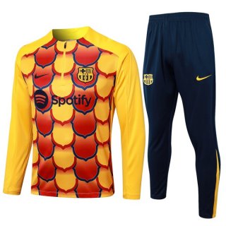 Felpa Allenamento Barcellona 24/25 Giallo Rosso 3 Felpa Allenamento Barcellona 24/25 Giallo Rosso 3