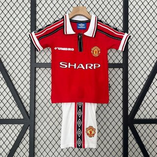 Maglia Manchester United Home Retro Bambino 1998 1999 Maglia Manchester United Home Retro Bambino 1998 1999
