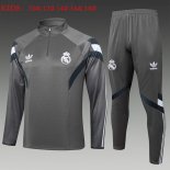 Bambino Felpa Allenamento Real Madrid 2025/26 Grigio