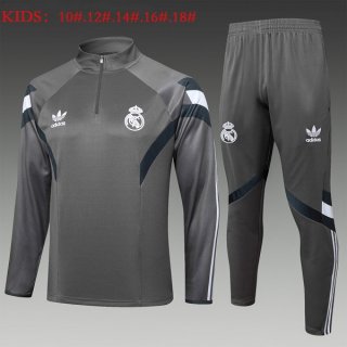Bambino Felpa Allenamento Real Madrid 2025/26 Grigio Bambino Felpa Allenamento Real Madrid 2025/26 Grigio