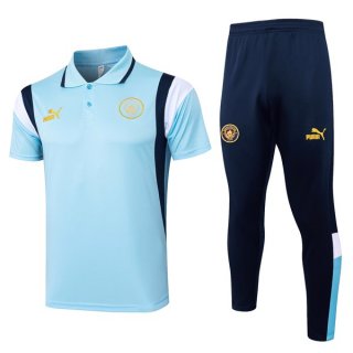 Polo Manchester City Set Completo 2024/25 Blu Polo Manchester City Set Completo 2024/25 Blu