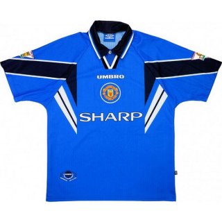 Thailandia Maglia Manchester United Away Retro 1997 1998 Blu