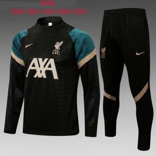 Bambino Felpa Allenamento Liverpool 2022 Nero Verde Bambino Felpa Allenamento Liverpool 2022 Nero Verde